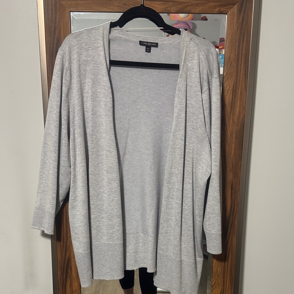 Lane Bryant Heather Gray Cardigan Sweater